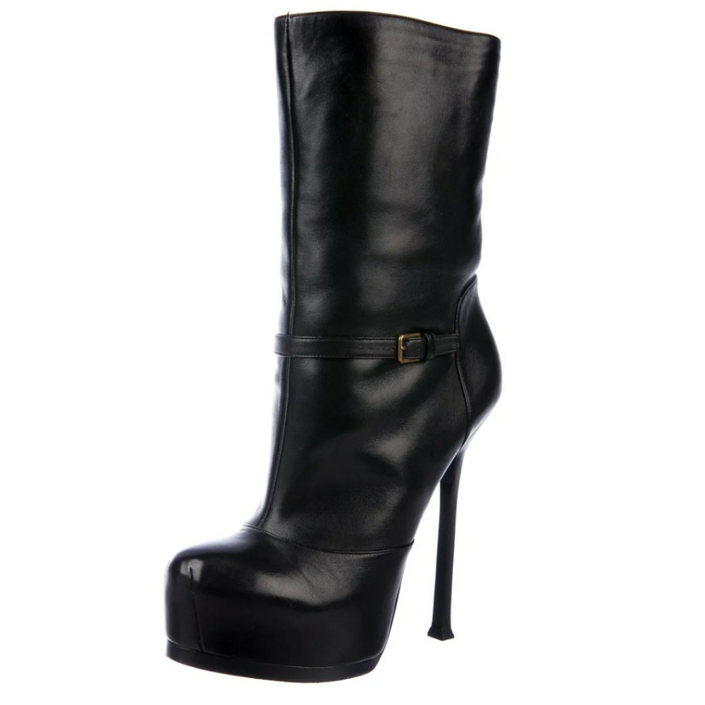 YSL furlined booties